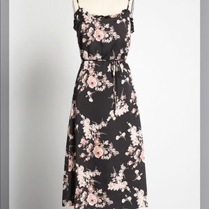 NWOT Rose Print Slip Dress
